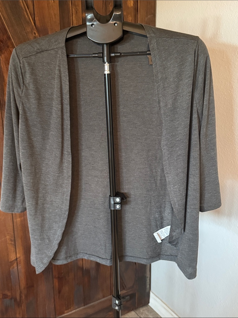 SHEIN Open-Front Heather Gray Cardigan